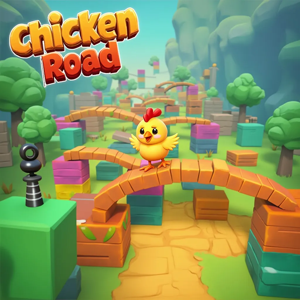 Screenshot of Chicken Road app game interface with a chicken character