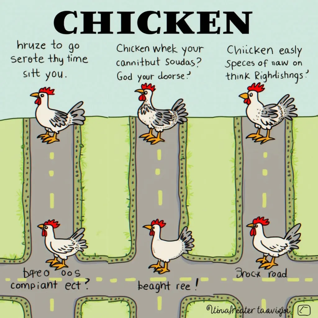 Infographic showing chicken navigation patterns.